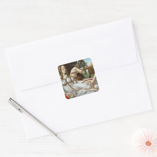 金星と火星, c.1485 (温度と油) スクエアシール (封筒)