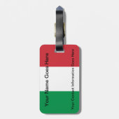 金星のイタリアンな旗の荷物のラベルの誕生 ラゲッジタグ (裏面縦)