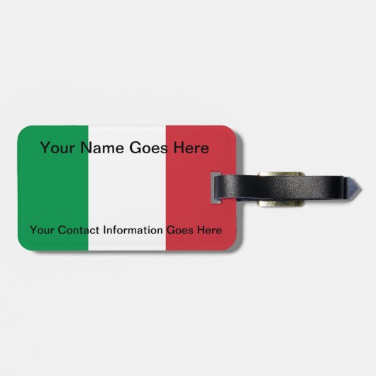 金星のイタリアンな旗の荷物のラベルの誕生 ラゲッジタグ (裏面横)