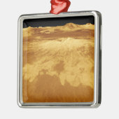 金星のサパスの3Dパースビュー メタルオーナメント (左)