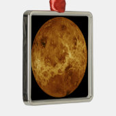 金星のサーフェスのグローバルビュー メタルオーナメント (右)