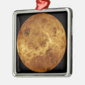 金星のサーフェスのグローバルビュー メタルオーナメント (左)