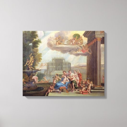 金星のトイレ18世紀 キャンバスプリント (正面)