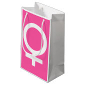 金星のモダンで華麗なばら色の記号 スモールペーパーバッグ (裏面アングル)