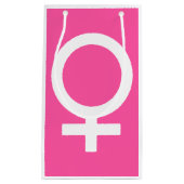 金星のモダンで華麗なばら色の記号 スモールペーパーバッグ (正面)