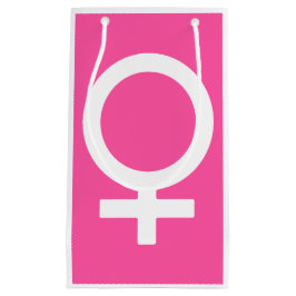 金星のモダンで華麗なばら色の記号 スモールペーパーバッグ