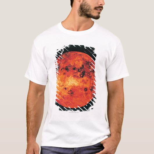 金星のレーダーの地図 Tシャツ (正面)