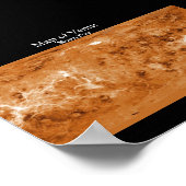 金星の地図 ポスター (角)