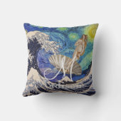 金星の波での誕生素晴らし クッション (裏面)