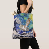 金星の波での誕生素晴らし トートバッグ (クローズアップ)