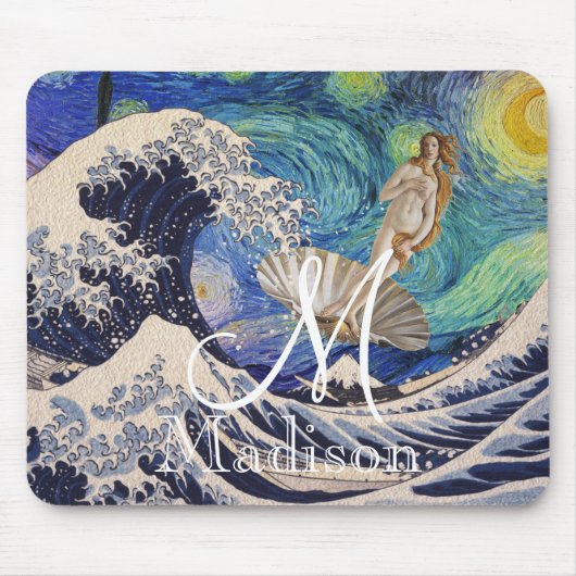 金星の波での誕生素晴らし マウスパッド (正面)