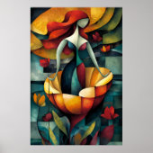 金星の誕生 – キュービズムのミニマリスト ポスター (正面)