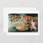 金星の誕生，サンドロ・ボッティチェリ， 1485 ポストカード (正面/裏面)