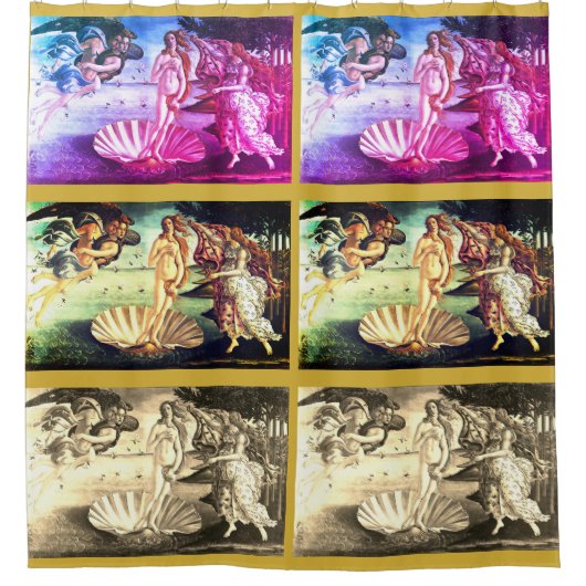 金星の誕生 シャワーカーテン (正面)