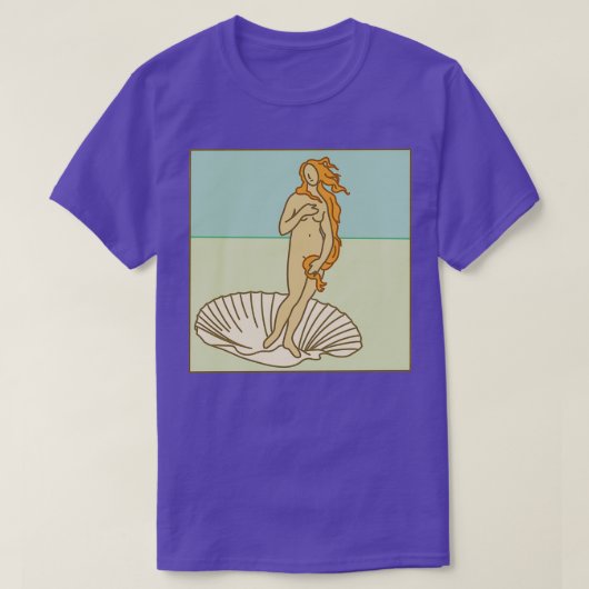 金星の誕生 ミニマル Tシャツ (デザイン正面)