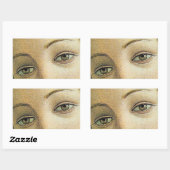 金星の誕生(目の詳細) 長方形シール (シート)