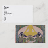 金星の誕生(紙のインクおよびW/c) (133を見て下さい 名刺 (正面/裏面)