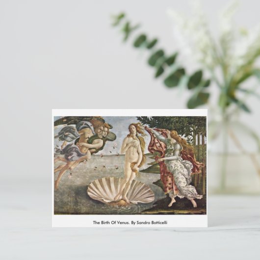 金星の誕生。Sandro Botticelli著 ポストカード (スタンド正面)