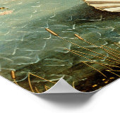 金星の誕生c.1485 （キャンバス上の温度） ポスター (角)