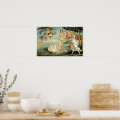 金星の誕生c.1485 （キャンバス上の温度） ポスター (キッチン)