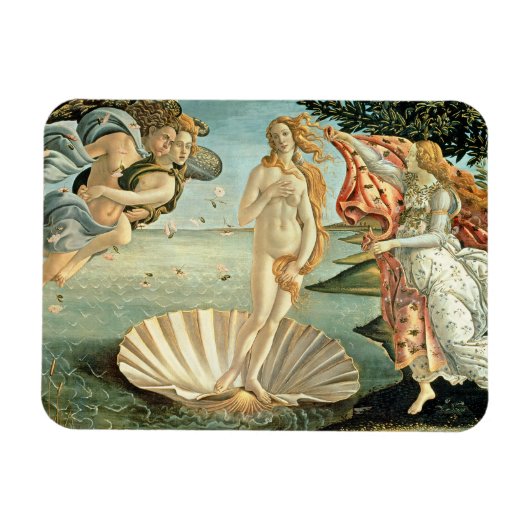 金星の誕生c.1485 (キャンバス上の温度) マグネット (横)