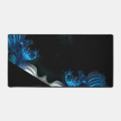 金星の青ハート（黒） デスクマット (正面)