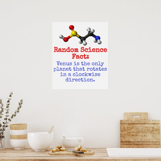 金星は唯一の惑星である – 科学事実 ポスター (キッチン)