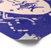 金星アフロディーテ女神の愛の神話の青 ポスター (角)