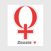 金星シンボル(赤) シール (シート)