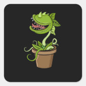 金星フライトラップ植物ギフト男性の肉食植物 スクエアシール (正面)