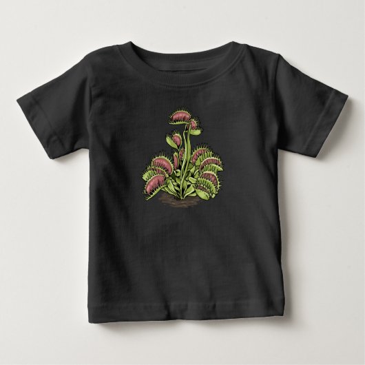 金星フライトラップ植物肉食植物金星フライ ベビーTシャツ (正面)
