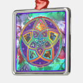 金星フラワーオブラヴ美術フラワーパワー/スクエア メタルオーナメント (左)