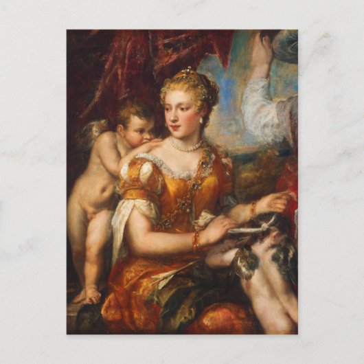 金星ブラインドフォールディングキューピッド ポストカード (正面)