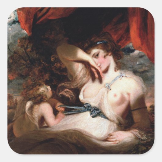 金星帯を解くキューピッド スクエアシール (正面)