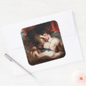 金星帯を解くキューピッド スクエアシール (封筒)