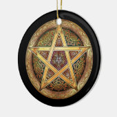 金星形五角形のペンダントかオーナメント セラミックオーナメント (左)