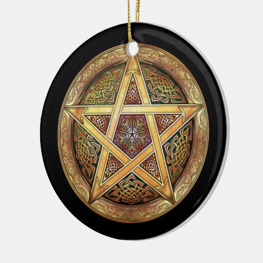 金星形五角形のペンダントかオーナメント セラミックオーナメント (左)