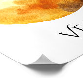 金星惑星の水彩画のポスター ポスター (角)