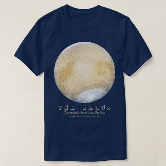 金星惑星 Tシャツ (デザイン正面)