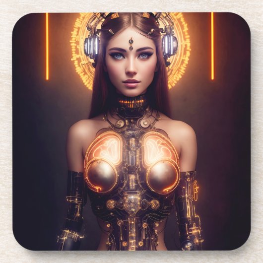 金星炭白熱［赤熱］光を放つ化ロボット コースター (正面)