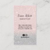 金星美容師及び金ゴールドは赤面のピンクのサロンを切ります 名刺 (裏面)