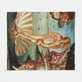 金星誕生サンドロ・ボッティチェリ フリースブランケット (正面(横))