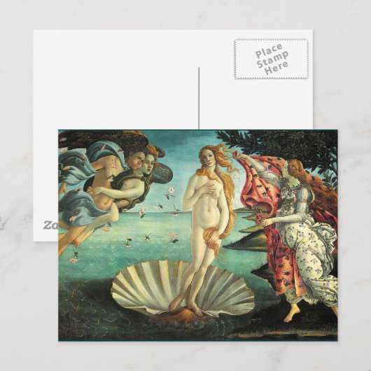 金星誕生, 1485 ポストカード (正面/裏面)