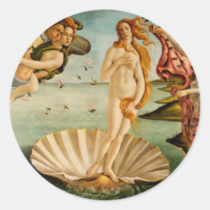 金星誕生 Botticelli ラウンドシール