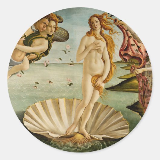 金星誕生 | Botticelli ラウンドシール (正面)