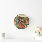 金星1870-76年の鏡(キャンバスの油) ラウンド壁時計 (ホーム)