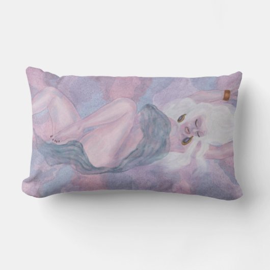 金星，女神，水色，愛，ファンタジー，芸術 ランバークッション (正面)