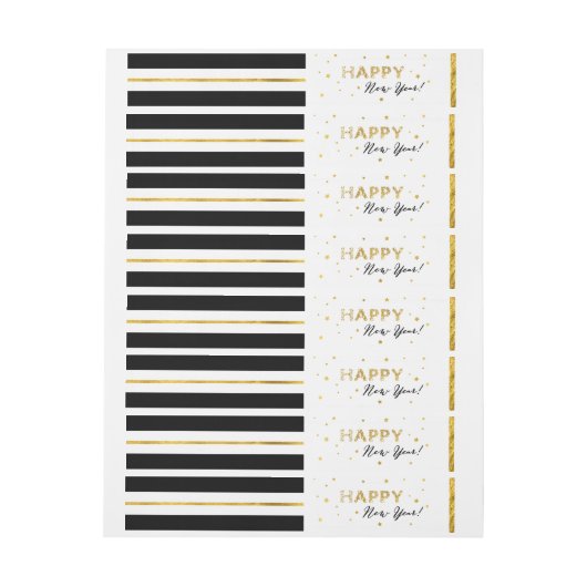 金星-明けましておめでとうの覆いのラベル ラップアラウンド宛名ラベル (シート)