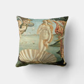 金星、c.1485 (キャンバスのテンペラ)の誕生 クッション (裏面)