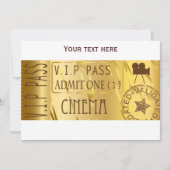 金映画チケットの招待状 招待状 (正面)
